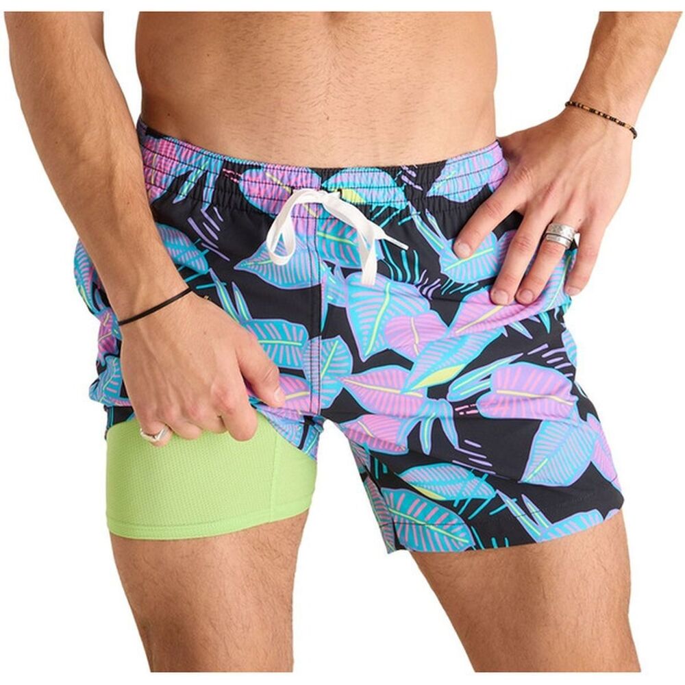 Chubbies Fluorescent Funk Swim Trunks Lined Mens XXL 2XL 5.5" Inseam